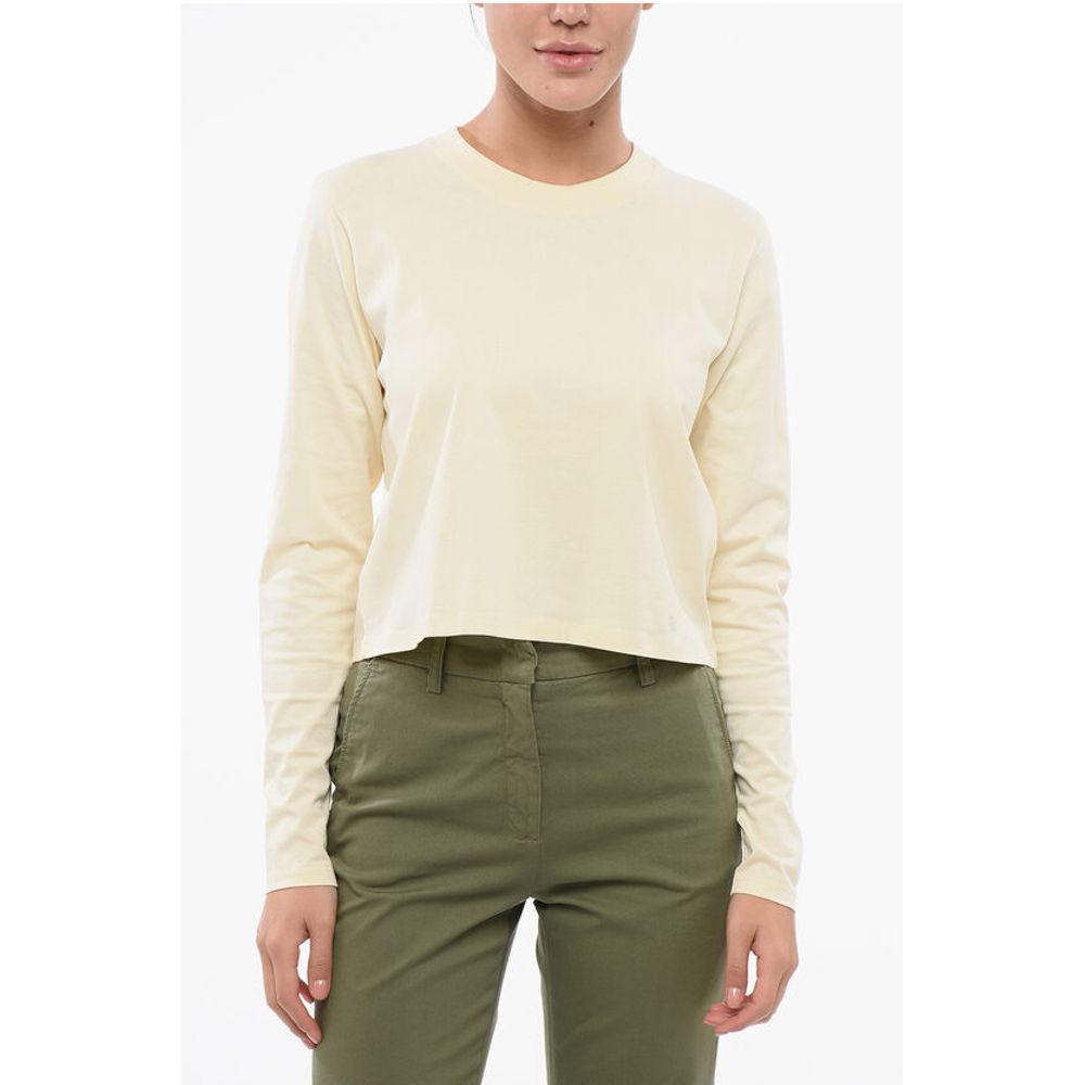 Loulou Studio Solid Color Long Sleeves Crew-neck T-shirt