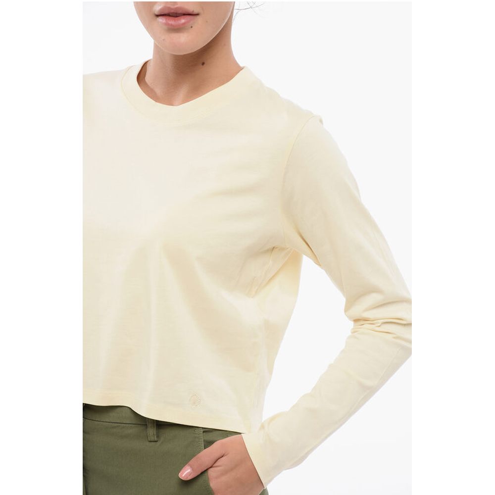 Loulou Studio Solid Color Long Sleeves Crew-neck T-shirt