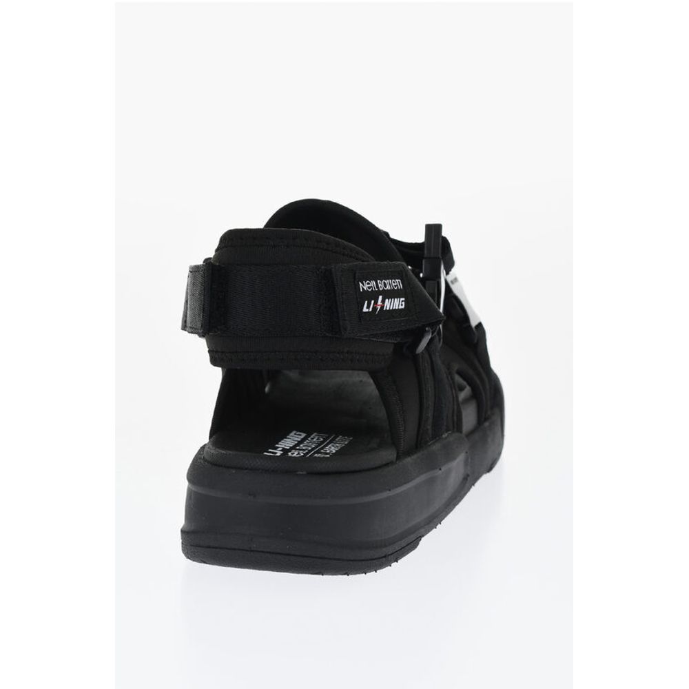 Neil Barrett LI-NING Solid Color Technical Fabric Sandals