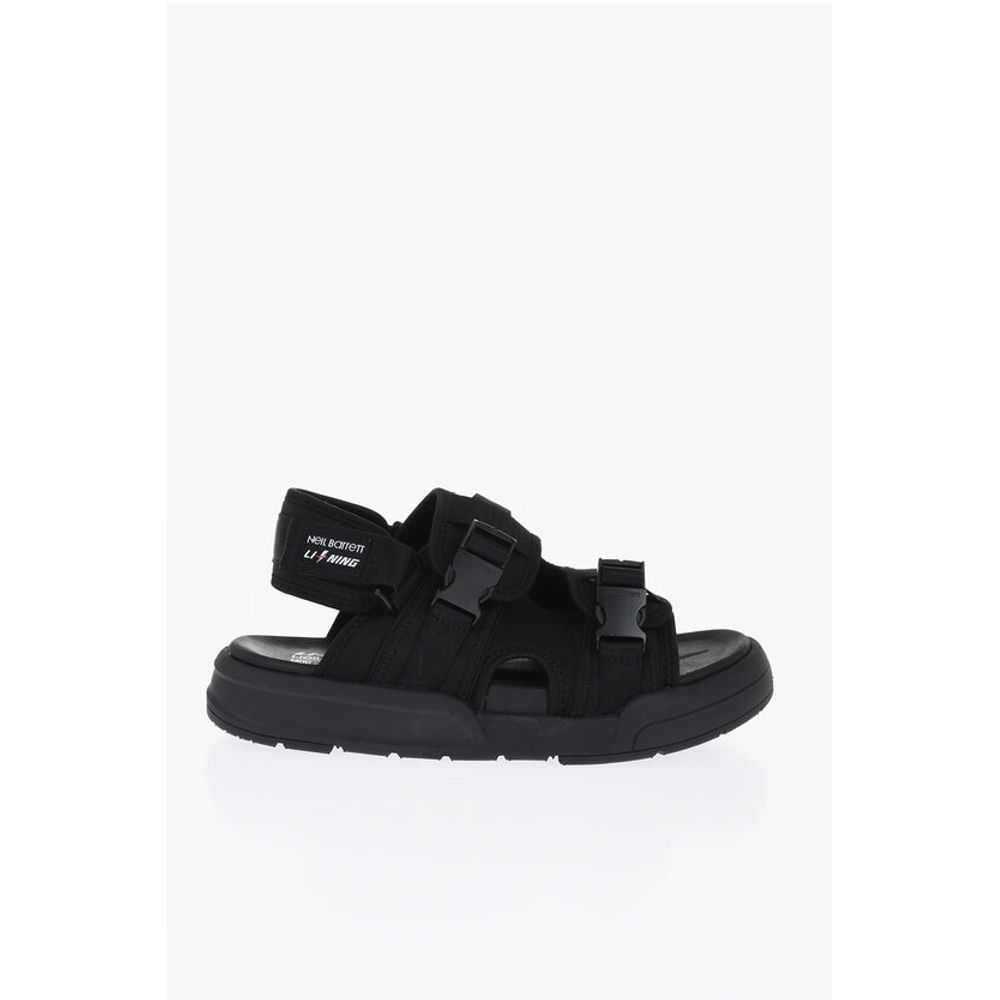Neil Barrett LI-NING Solid Color Technical Fabric Sandals