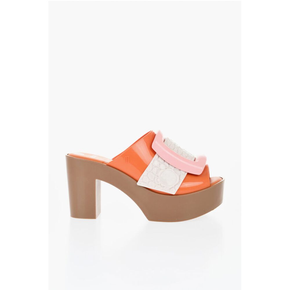 Viktor & Rolf MELISSA Rubber BLOSSOM Mules with Maxi Buckle 10cm