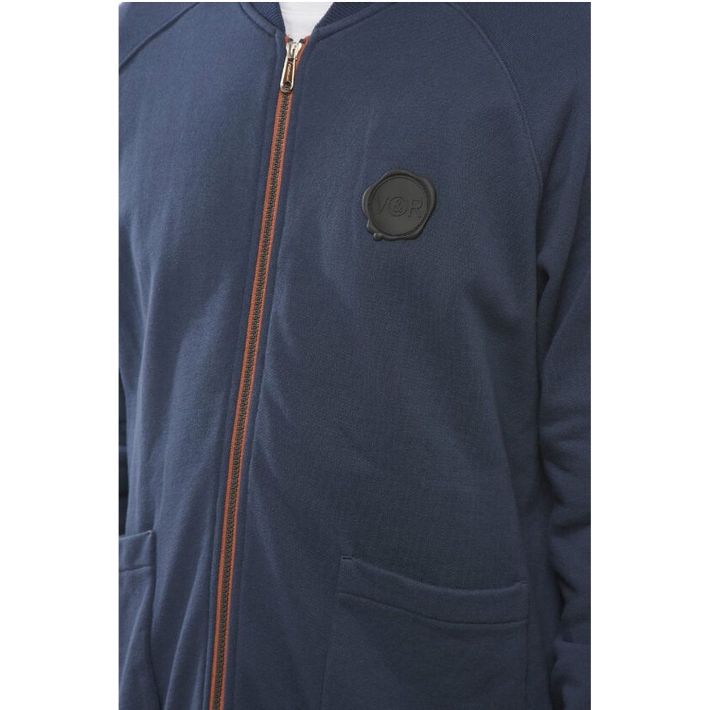 Viktor & Rolf Brushed Cotton Zip-up Sweatshirt with Patch Pockets