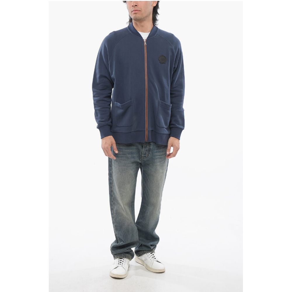 Viktor & Rolf Brushed Cotton Zip-up Sweatshirt with Patch Pockets