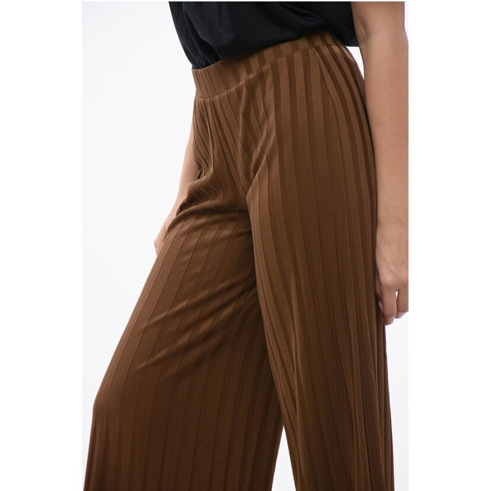 Viktor & Rolf High-Waisted Wide-Fit Ribbed Pants