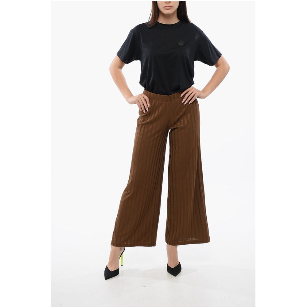 Viktor & Rolf High-Waisted Wide-Fit Ribbed Pants