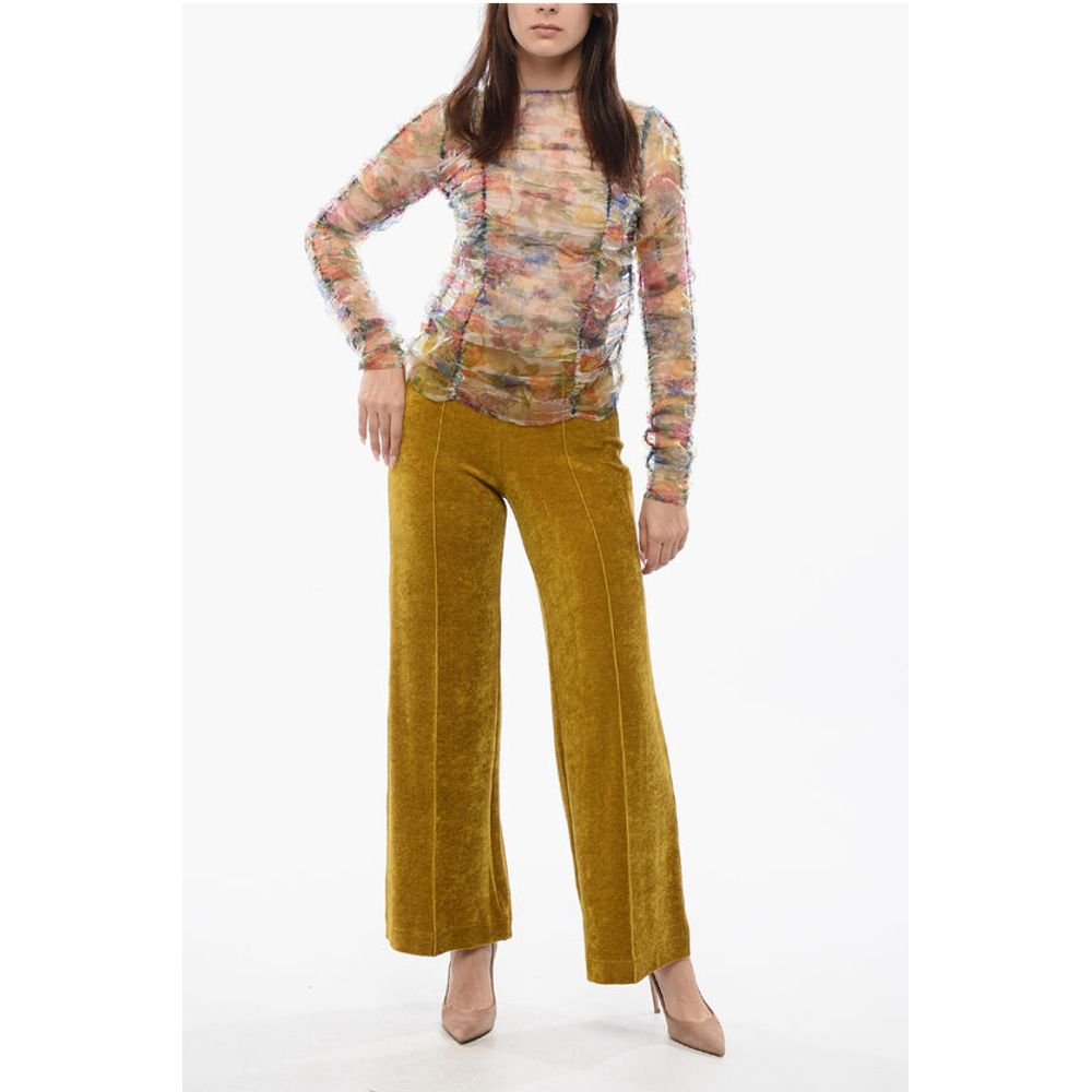 Viktor & Rolf Floral Print Sheer RIPPLE REFLECTION Long Sleeved Top