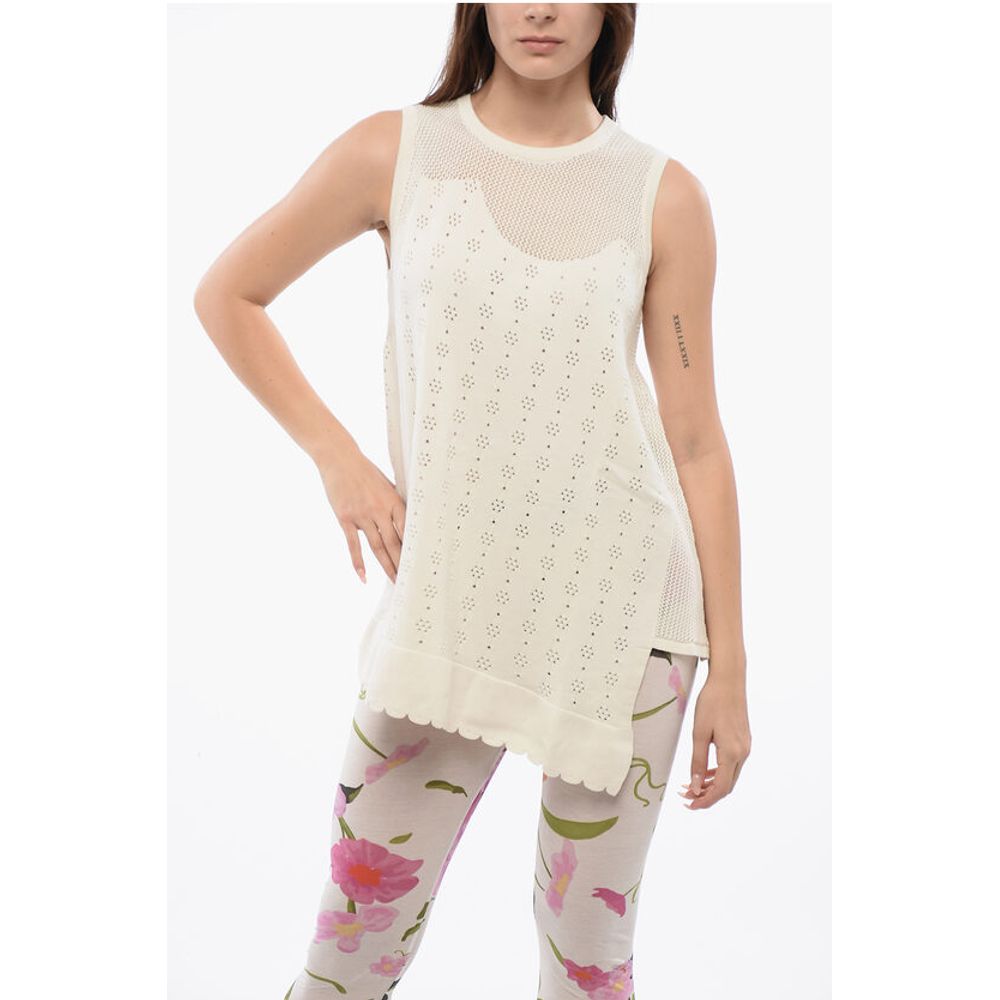 Viktor & Rolf Sleeveless HANGING BY A THREAD Top With Mesh Detail