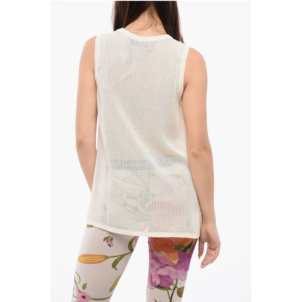 Viktor & Rolf Sleeveless HANGING BY A THREAD Top With Mesh Detail