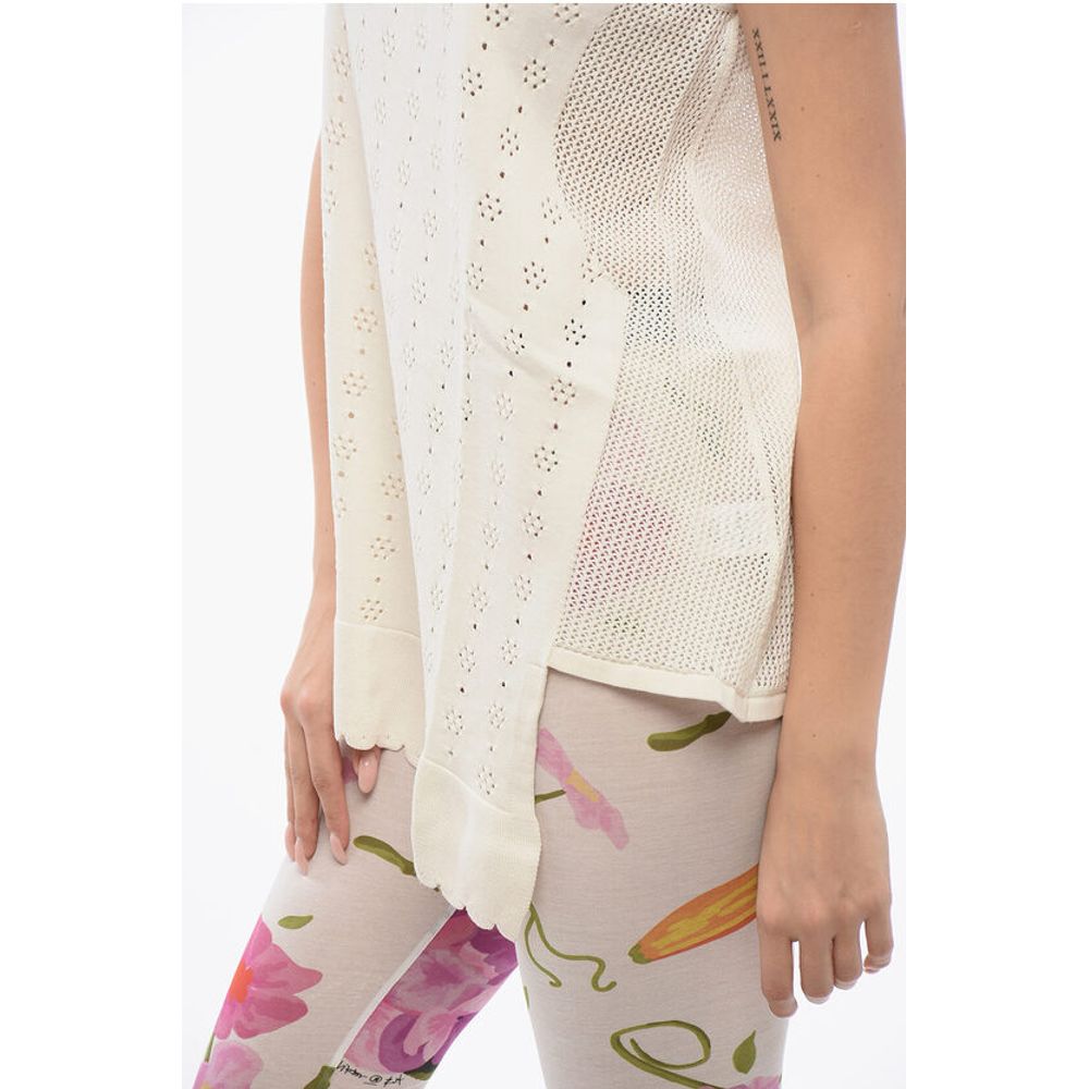 Viktor & Rolf Sleeveless HANGING BY A THREAD Top With Mesh Detail