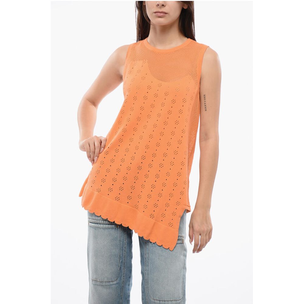 Viktor & Rolf Sleeveless HANGING BY A THREAD Top With Mesh Detail