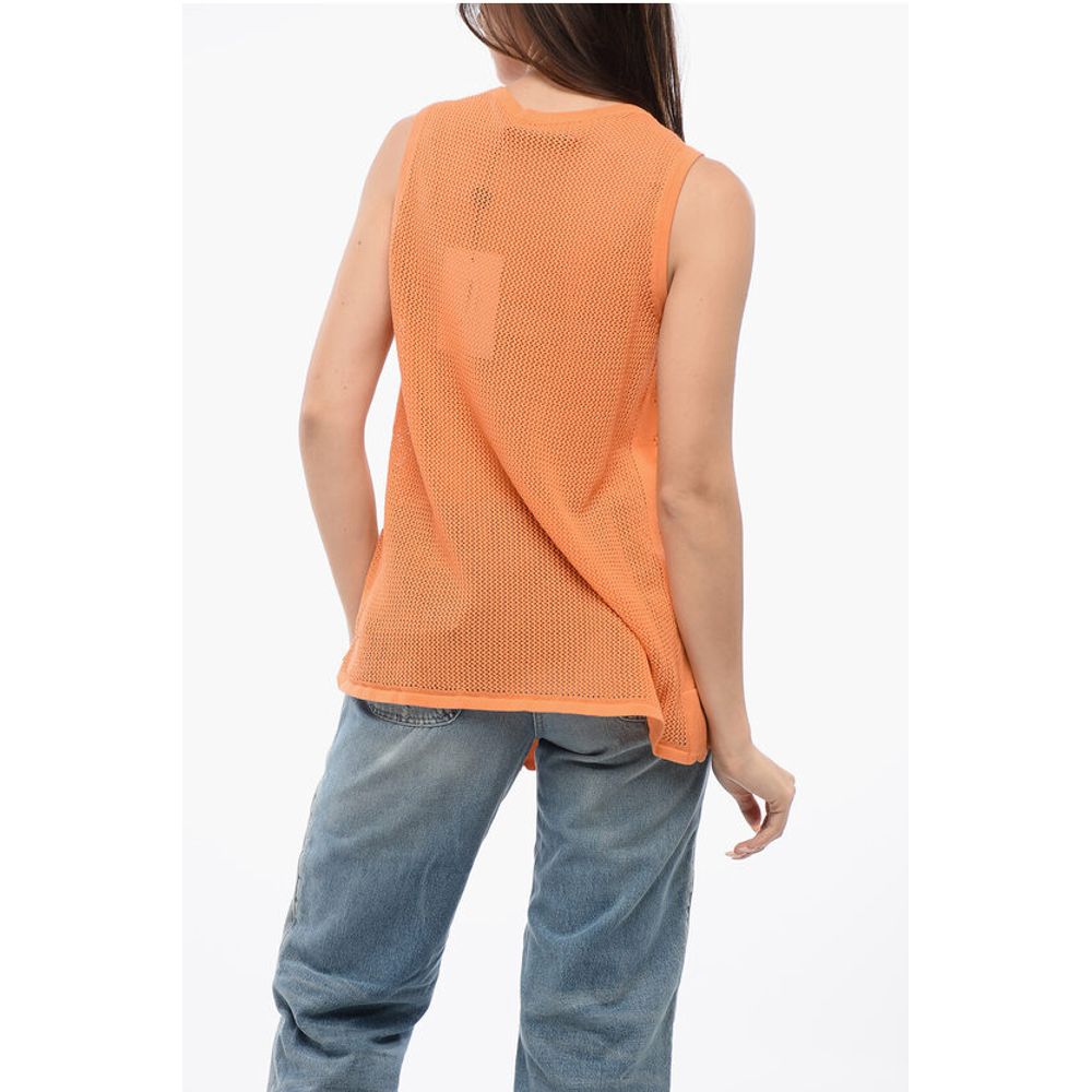 Viktor & Rolf Sleeveless HANGING BY A THREAD Top With Mesh Detail