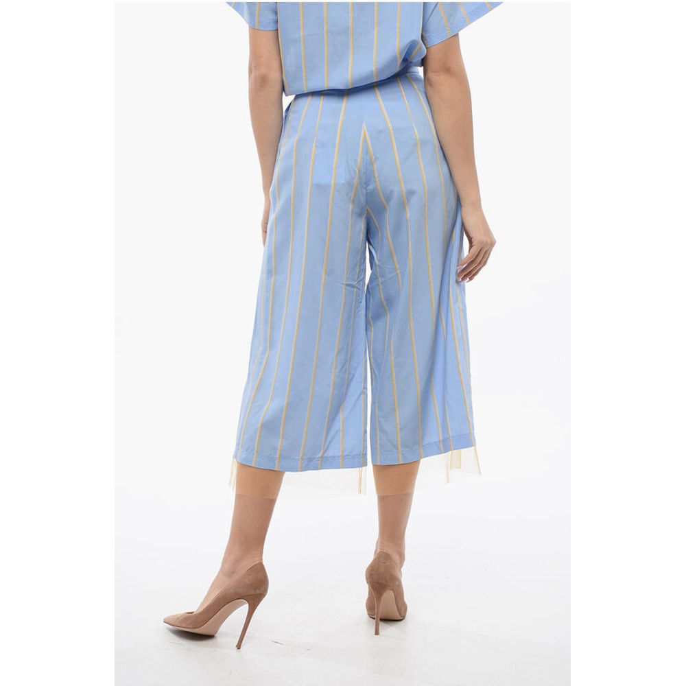 Viktor & Rolf Pleated Striped NICE & BREEZY HIgh-Waisted Pants
