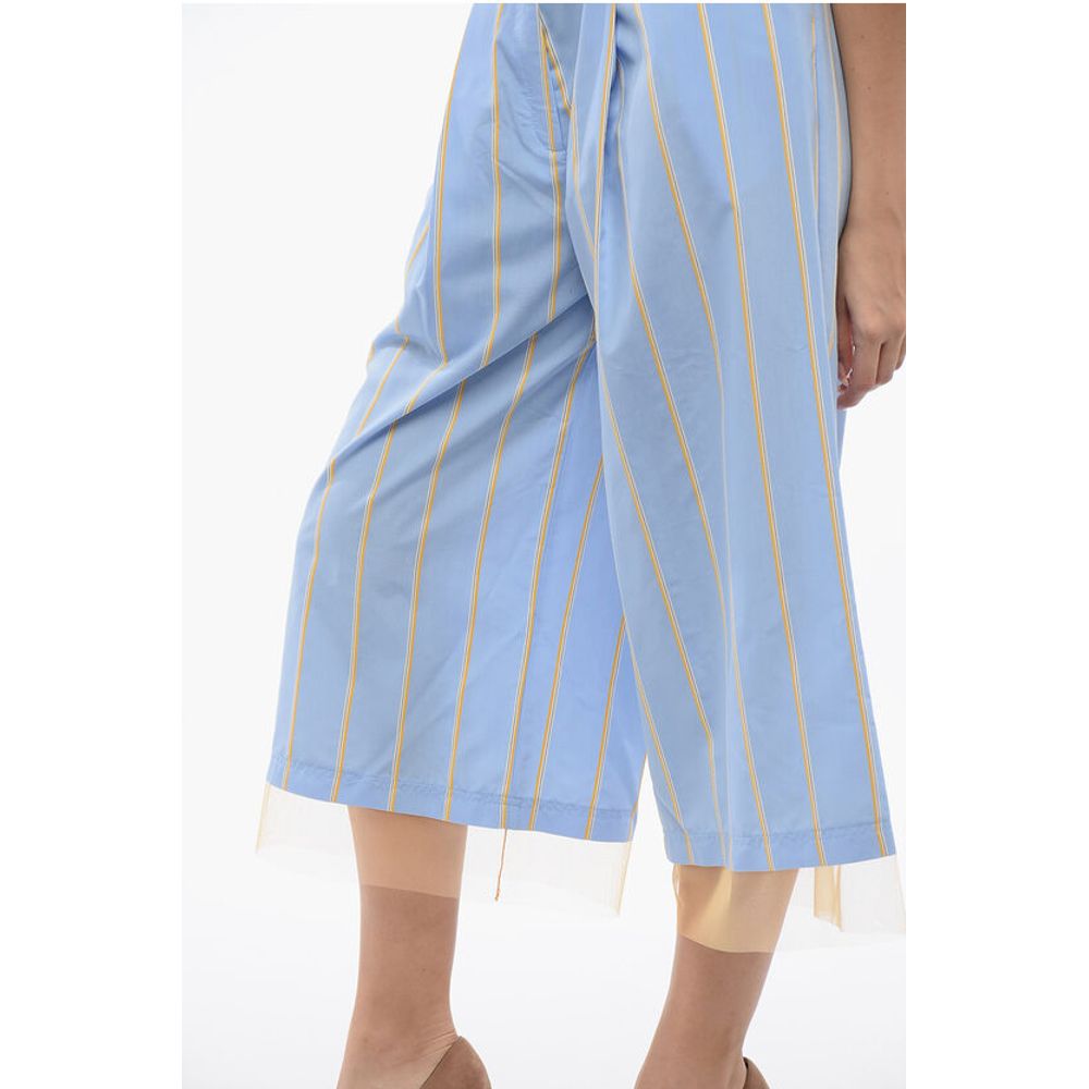 Viktor & Rolf Pleated Striped NICE & BREEZY HIgh-Waisted Pants
