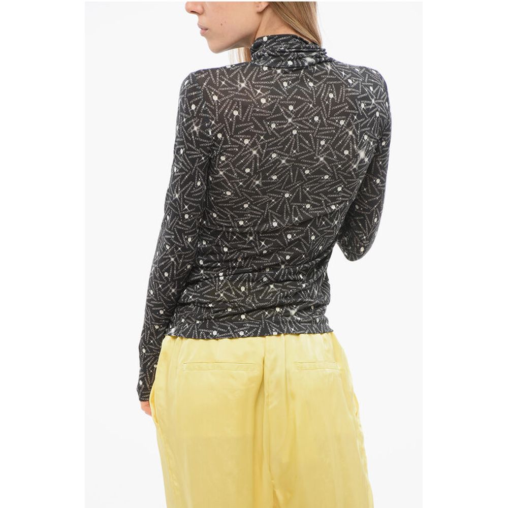 Viktor & Rolf Logoed Turtleneck Top