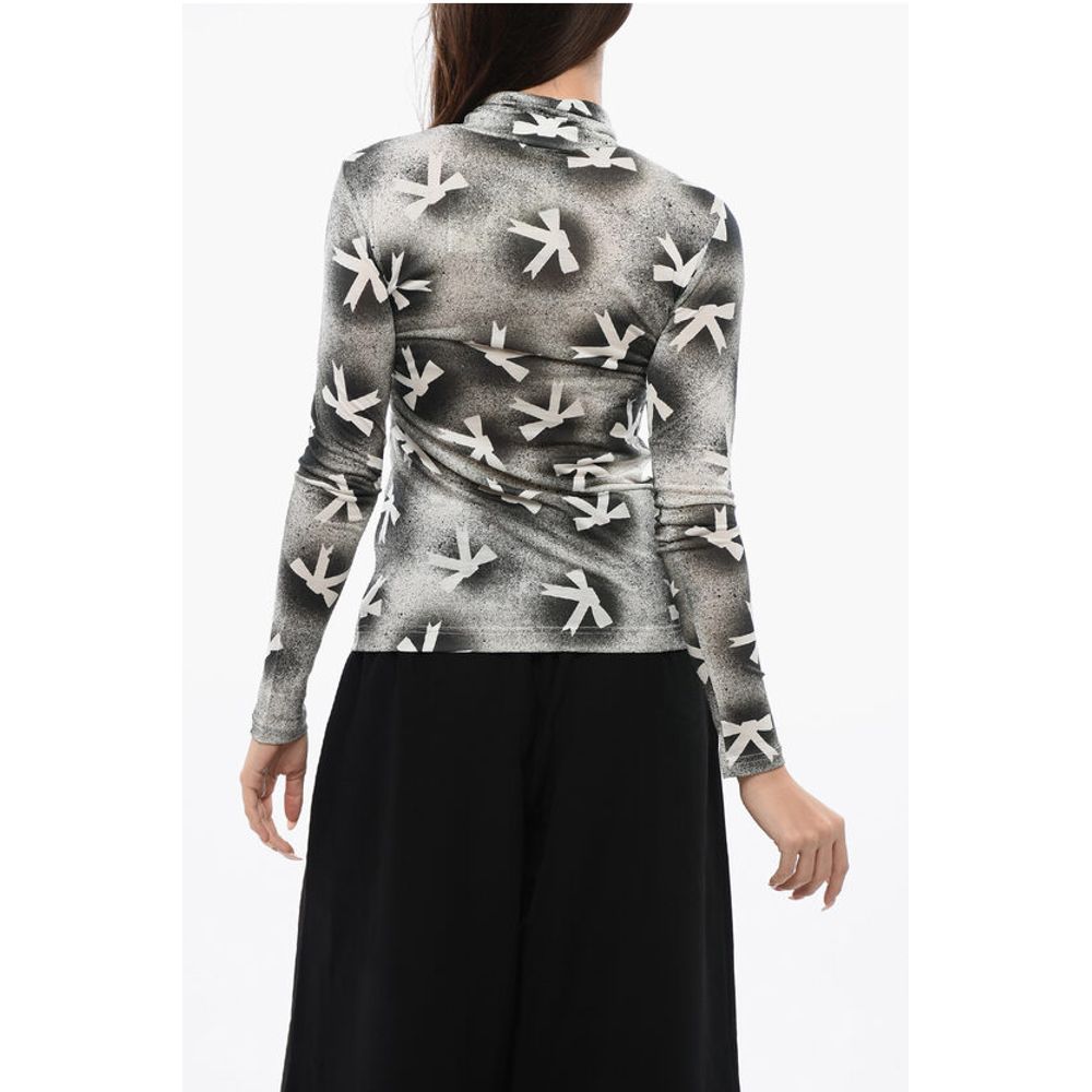 Viktor & Rolf Turtle Neck Long Sleeved Top With Bow Print