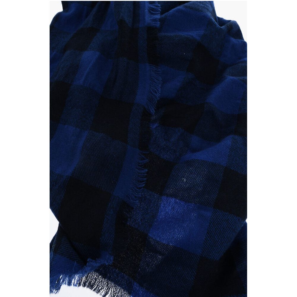 Destin Checked Scarf with Fringes