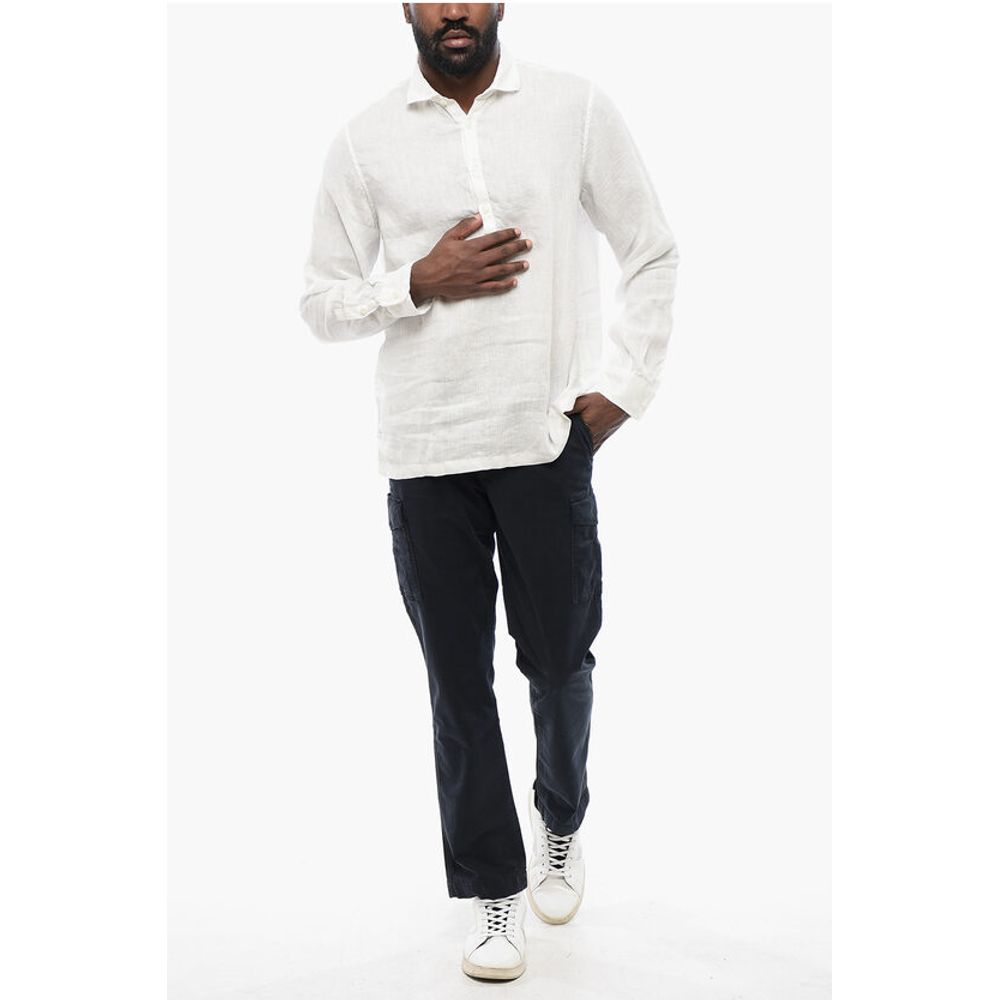 Altea Polo Neckline Linen Shirt