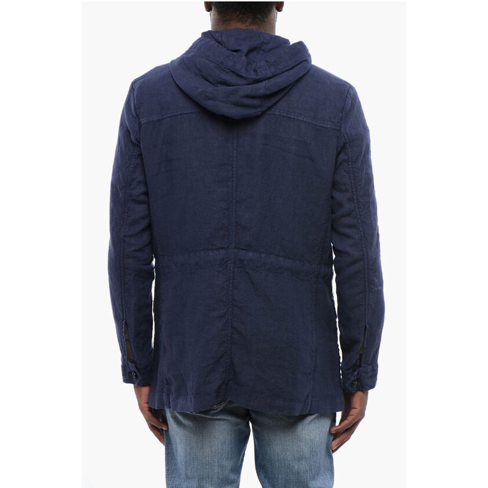 Altea Linen Sahariana Overshirt with Hood