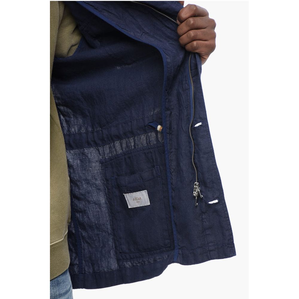 Altea Linen Sahariana Overshirt with Hood