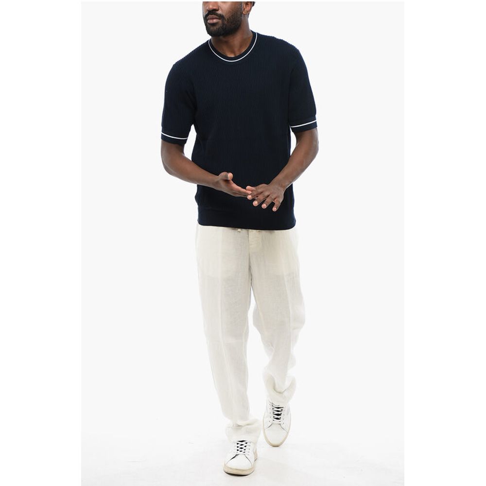 Altea Ribbed Cotton Dropped Shoulder T-Shirt