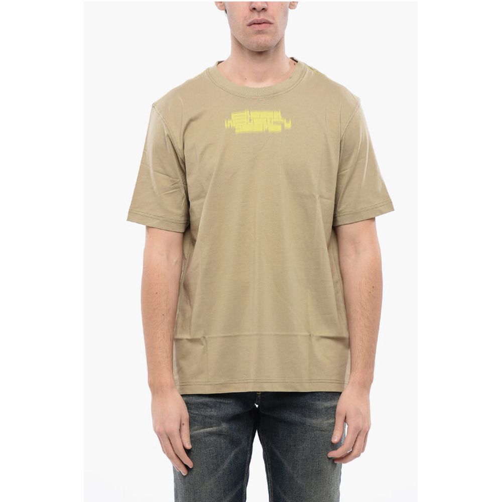 Diesel RED TAG Cotton T-JUST-SLITS-N6 Crew-neck T-shirt with Print