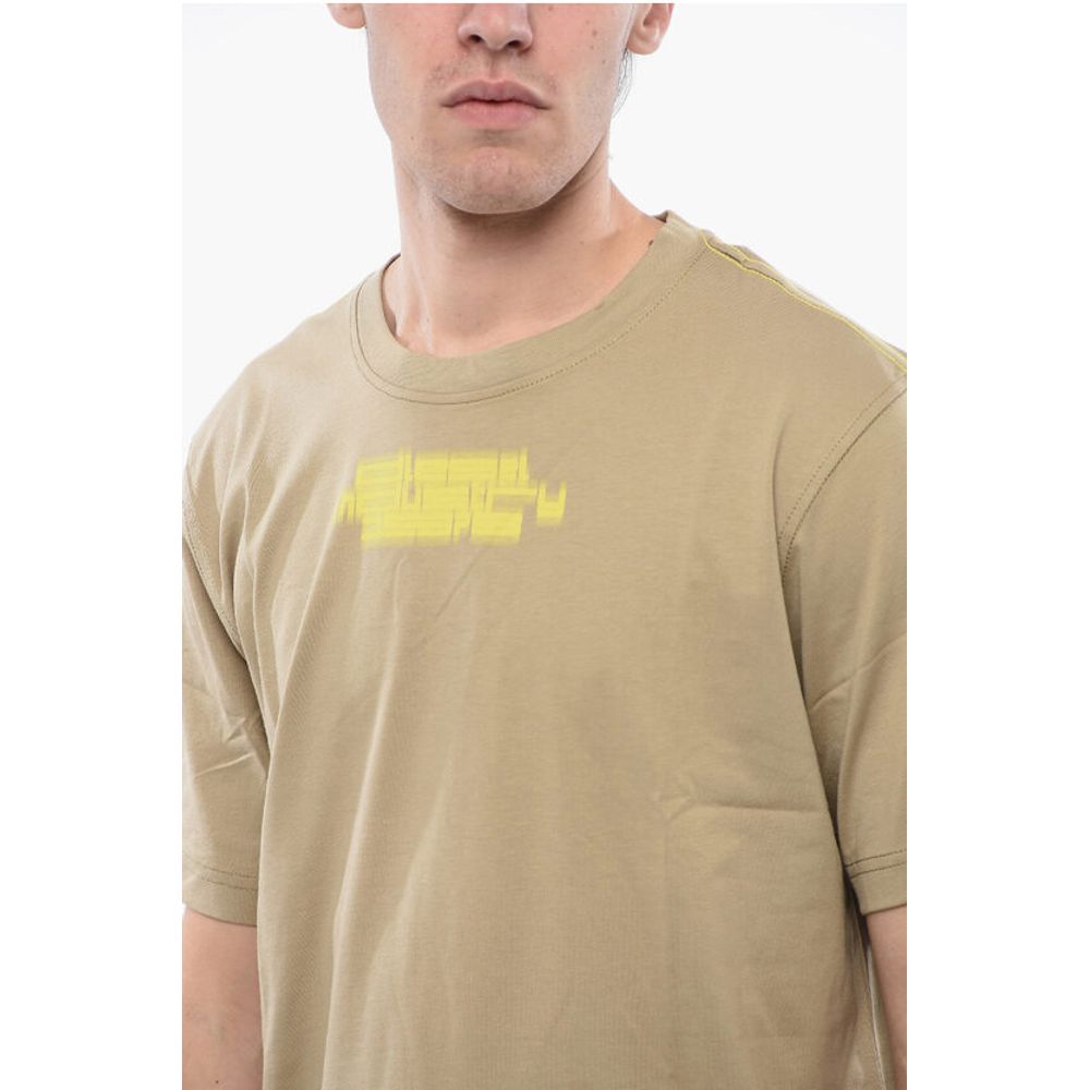 Diesel RED TAG Cotton T-JUST-SLITS-N6 Crew-neck T-shirt with Print