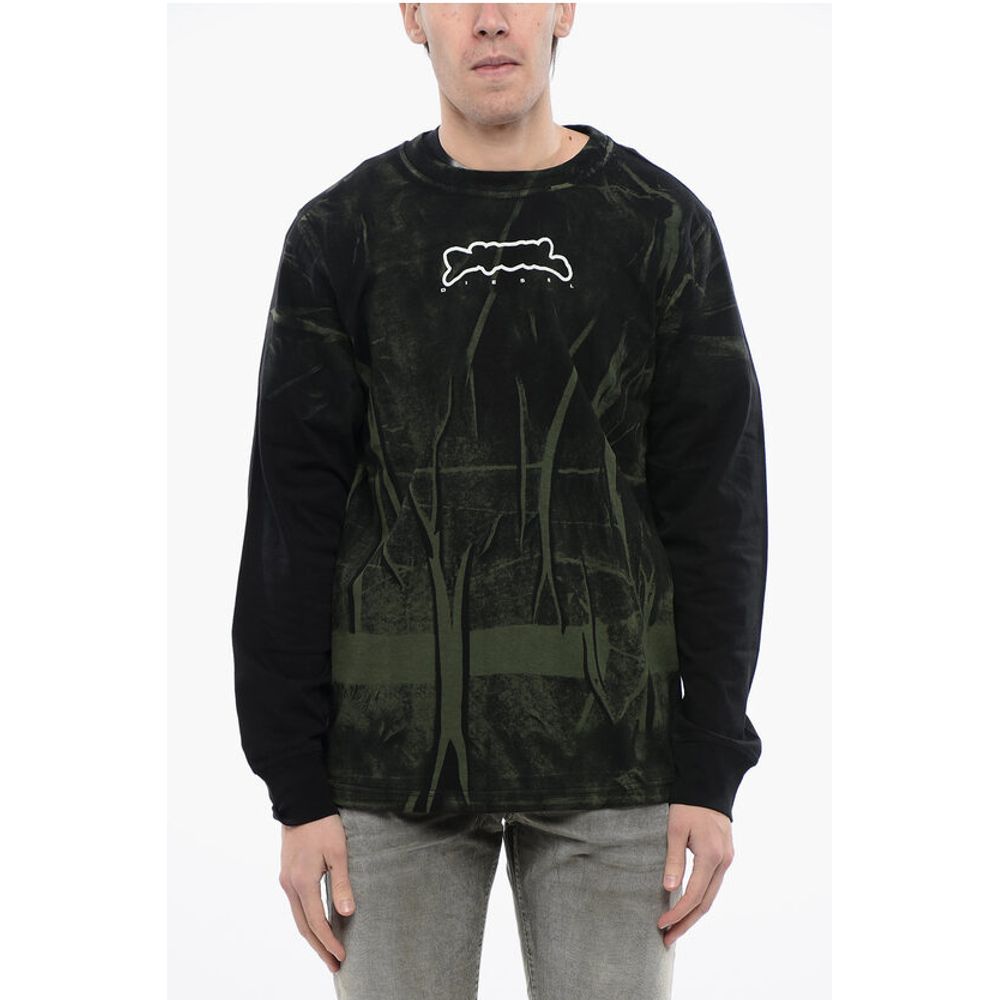 Diesel RED TAG Long Sleeves Cotton T-JUST-LS-D Crew-neck T-shirt