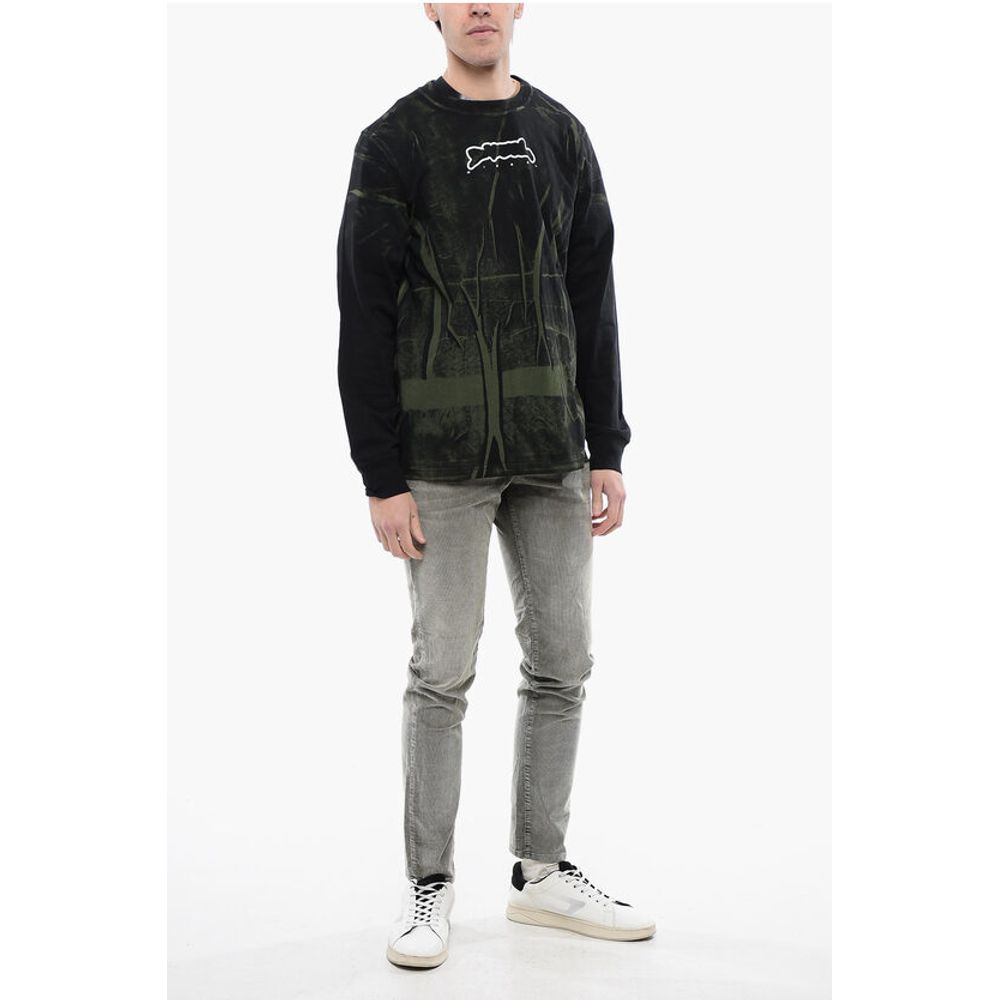 Diesel RED TAG Long Sleeves Cotton T-JUST-LS-D Crew-neck T-shirt