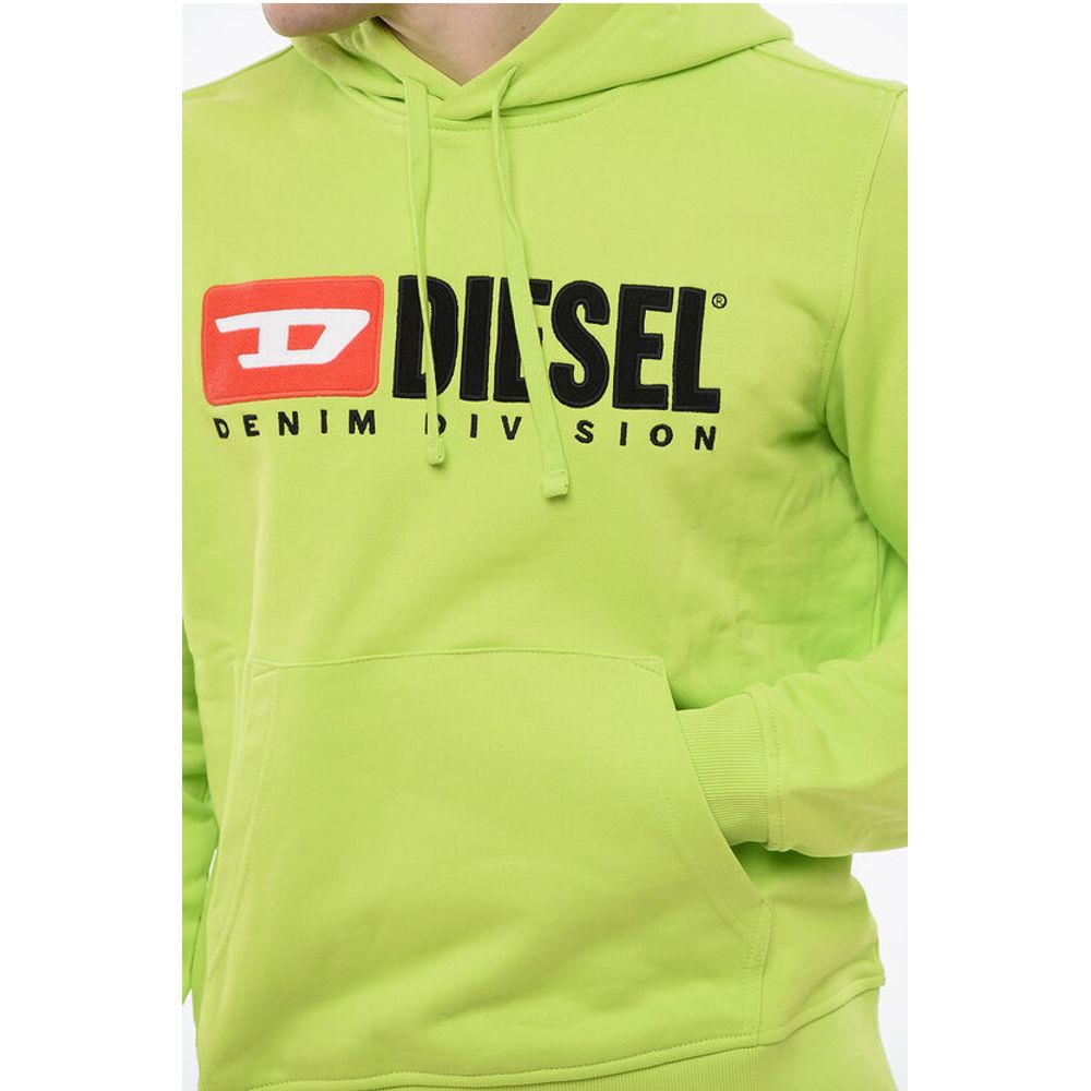 Diesel Brushed Cotton Hoodie Sweatshirt with Embroidered Logo