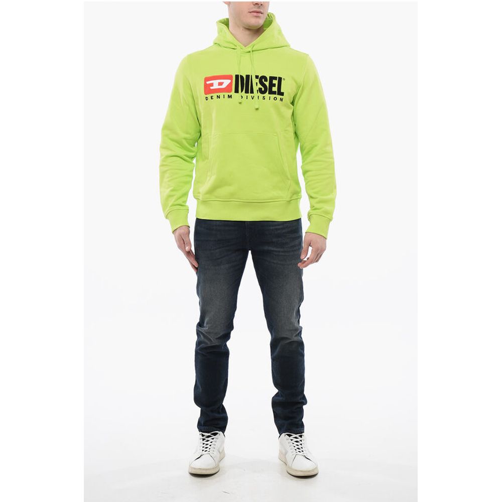 Diesel Brushed Cotton Hoodie Sweatshirt with Embroidered Logo