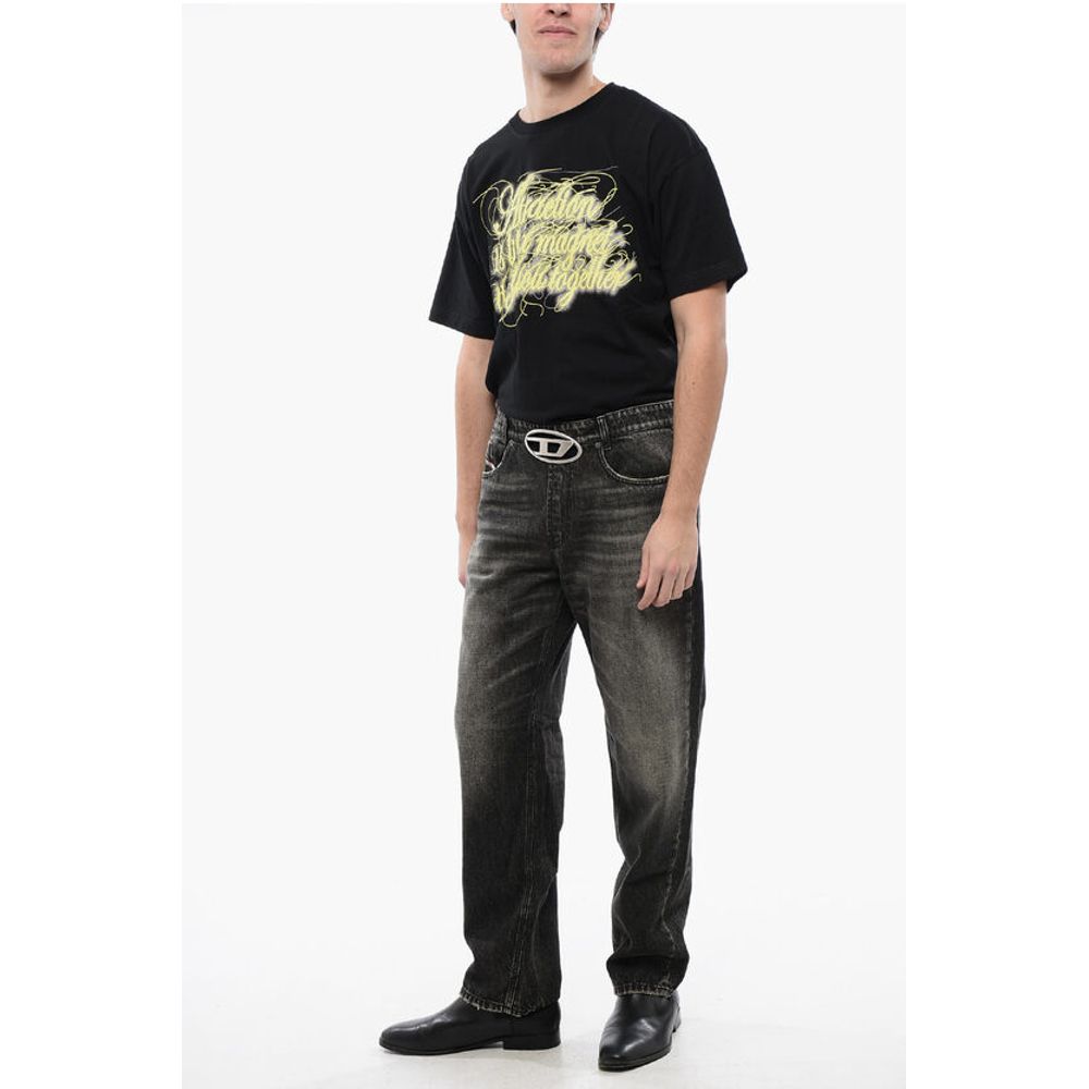 Diesel Dark Washed 2010 D-MACS-S2 Loose Fit Jeans with Cut-Out Logo