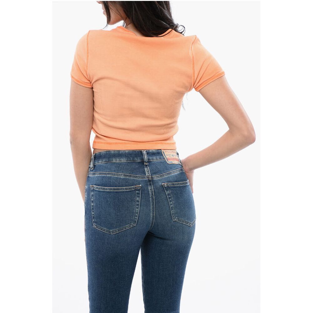 Diesel RED TAG Ribbed Cropped T-ELE Crew-neck T-shirt