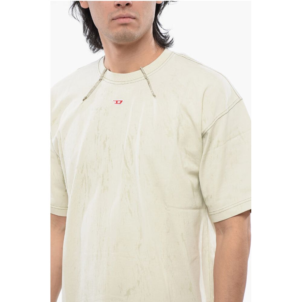 Diesel RED TAG Plaster Effect T-COS Crew-neck T-Shirt with Visible