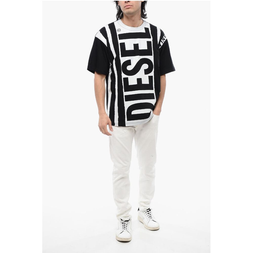 Diesel RED TAG Two-Tone T-NABEL-M5 Crew-neck T-Shirt with Contrasti