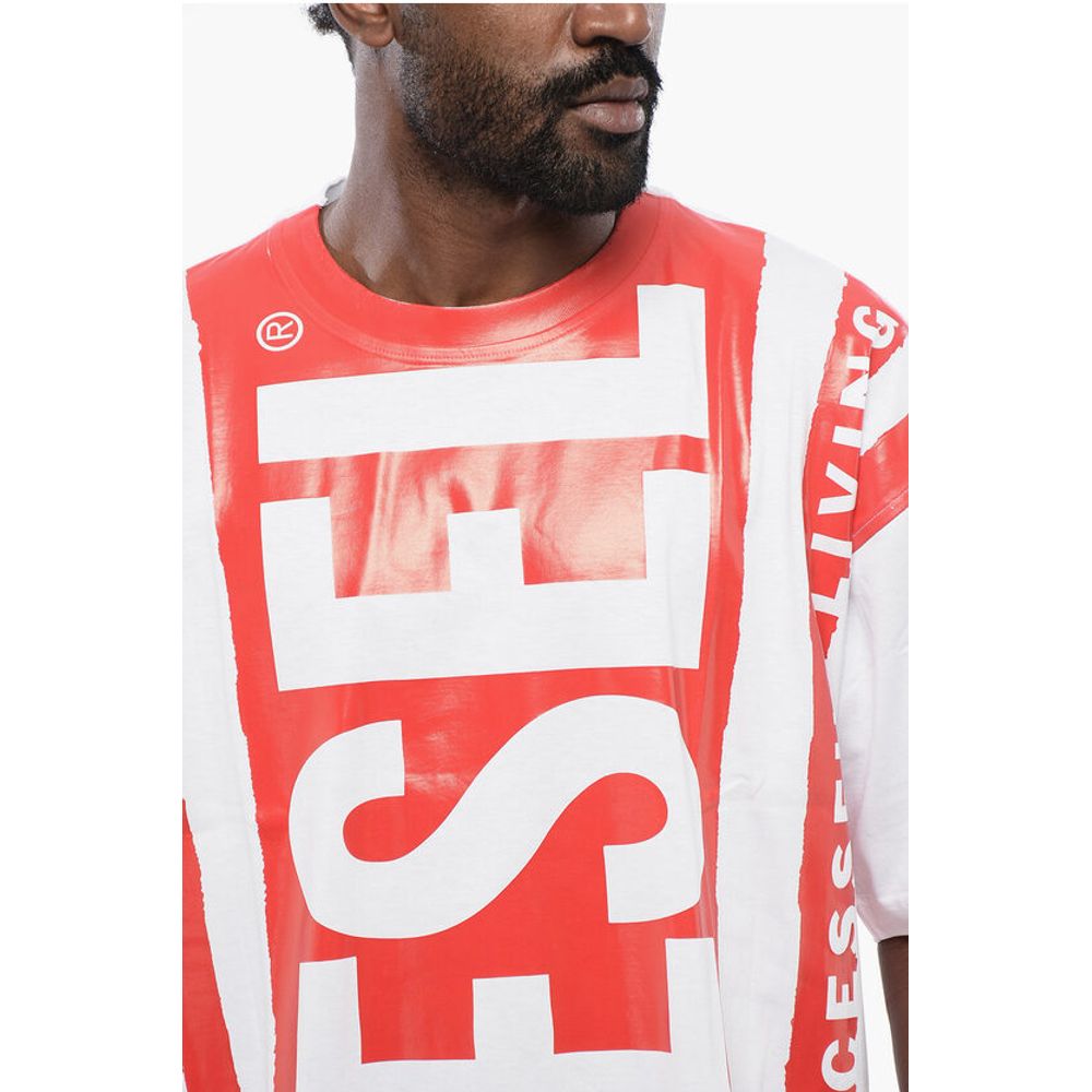 Diesel Crew-neck T-NABEL-M5 T-shirt with Maxi Frontal Logo