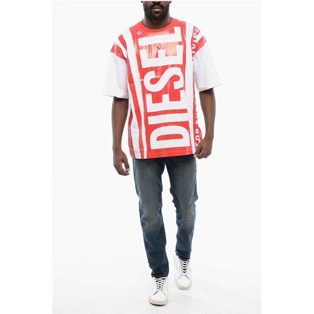 Diesel Crew-neck T-NABEL-M5 T-shirt with Maxi Frontal Logo