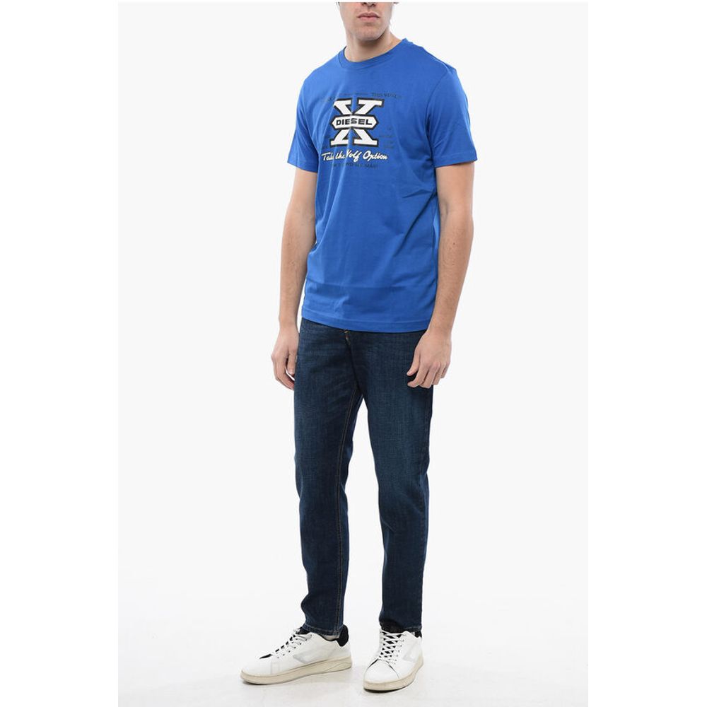 Diesel Cotton Crew-neck T-DIEGOR-K48 T-shirt with Frontal Print