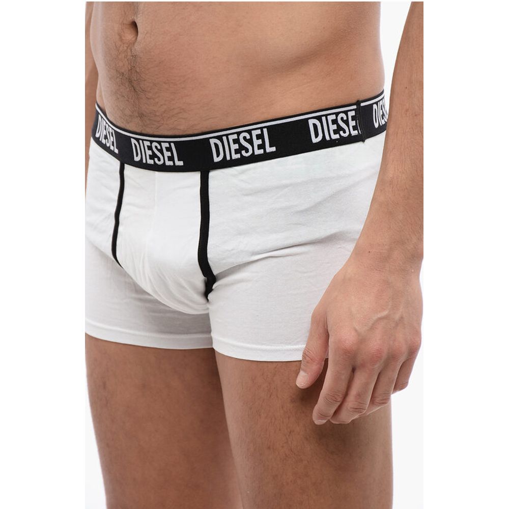 Diesel Set of 2 Stretch Cotton Boxer with Logoed Elastic Band