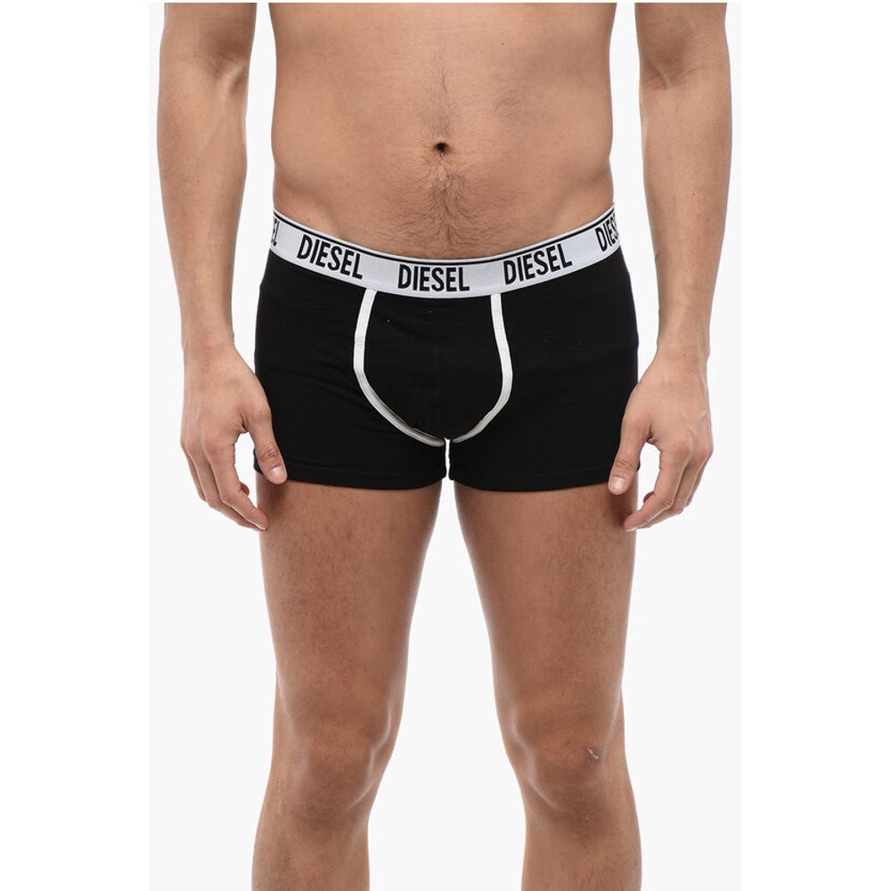 Diesel Set of 2 Stretch Cotton Boxer with Logoed Elastic Band