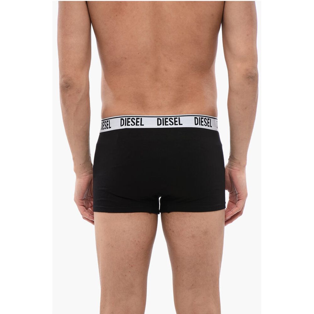 Diesel Set of 2 Stretch Cotton Boxer with Logoed Elastic Band
