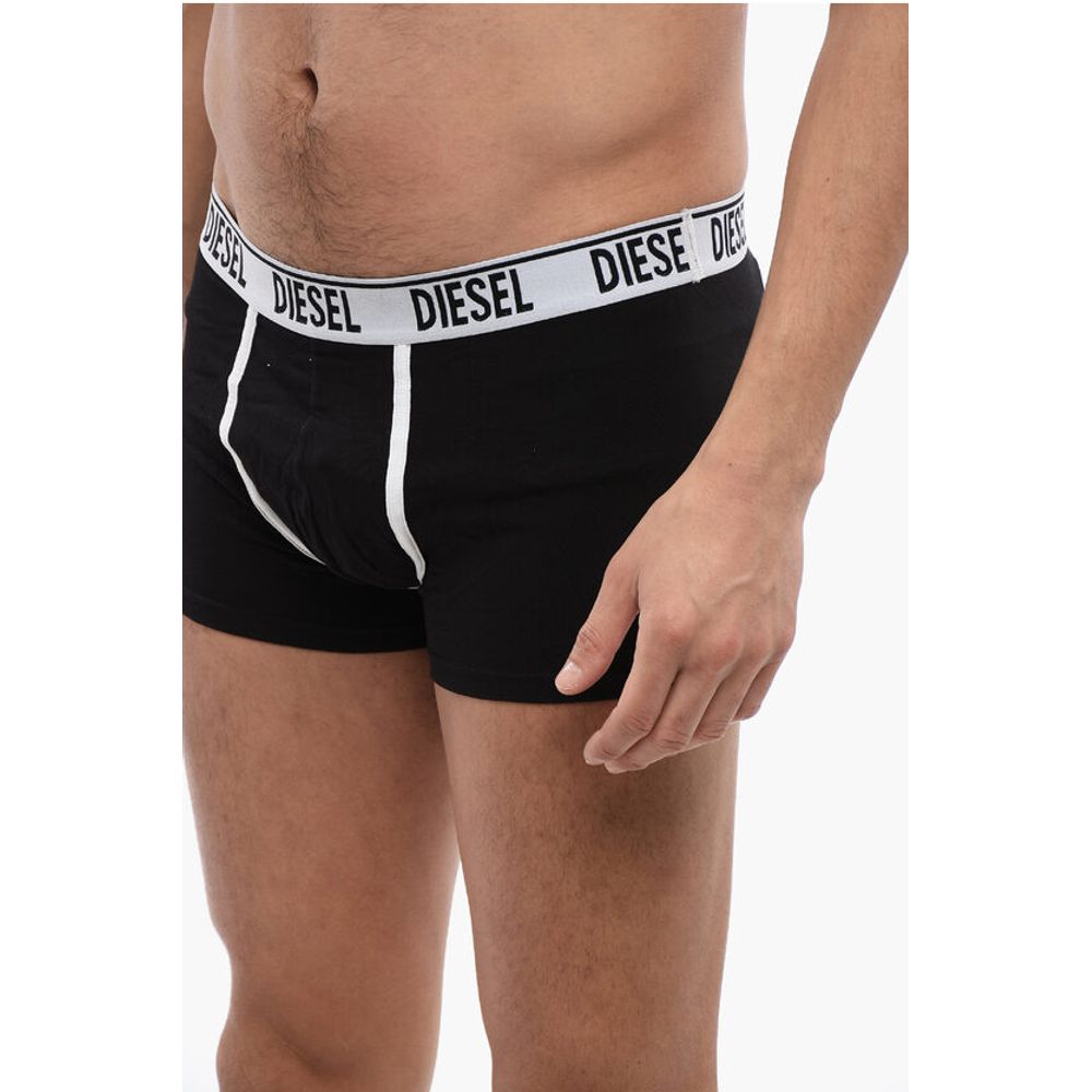 Diesel Set of 2 Stretch Cotton Boxer with Logoed Elastic Band