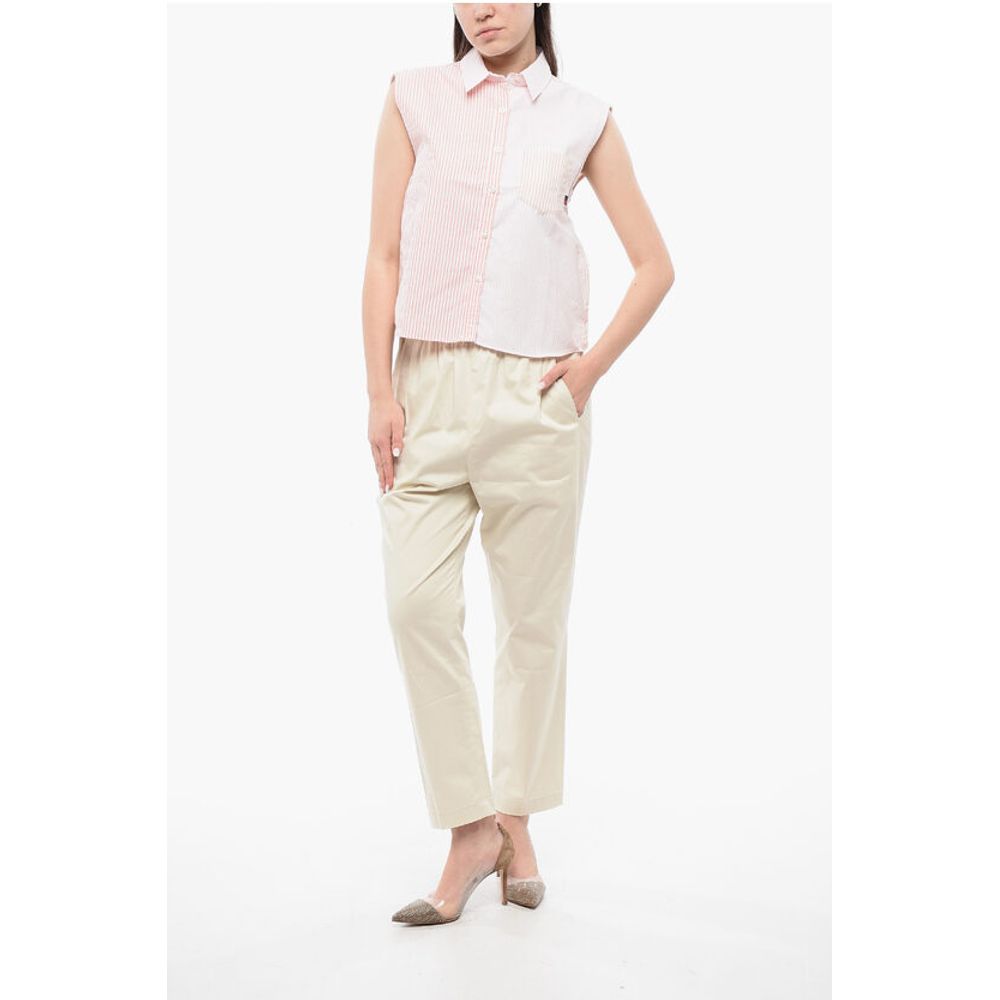 Woolrich Awning Striped Sleeveless Shirt with Breast-pocket