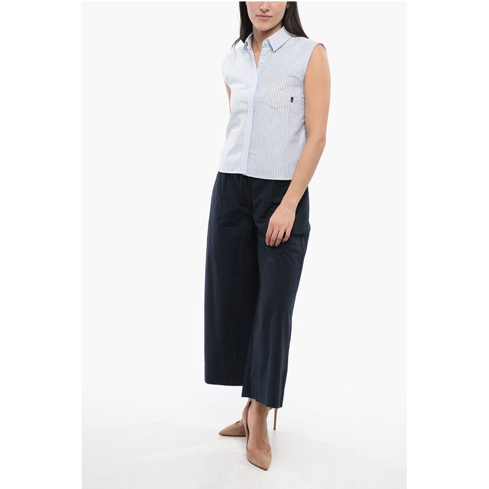 Woolrich Awning Striped Sleeveless Shirt with Breast-pocket