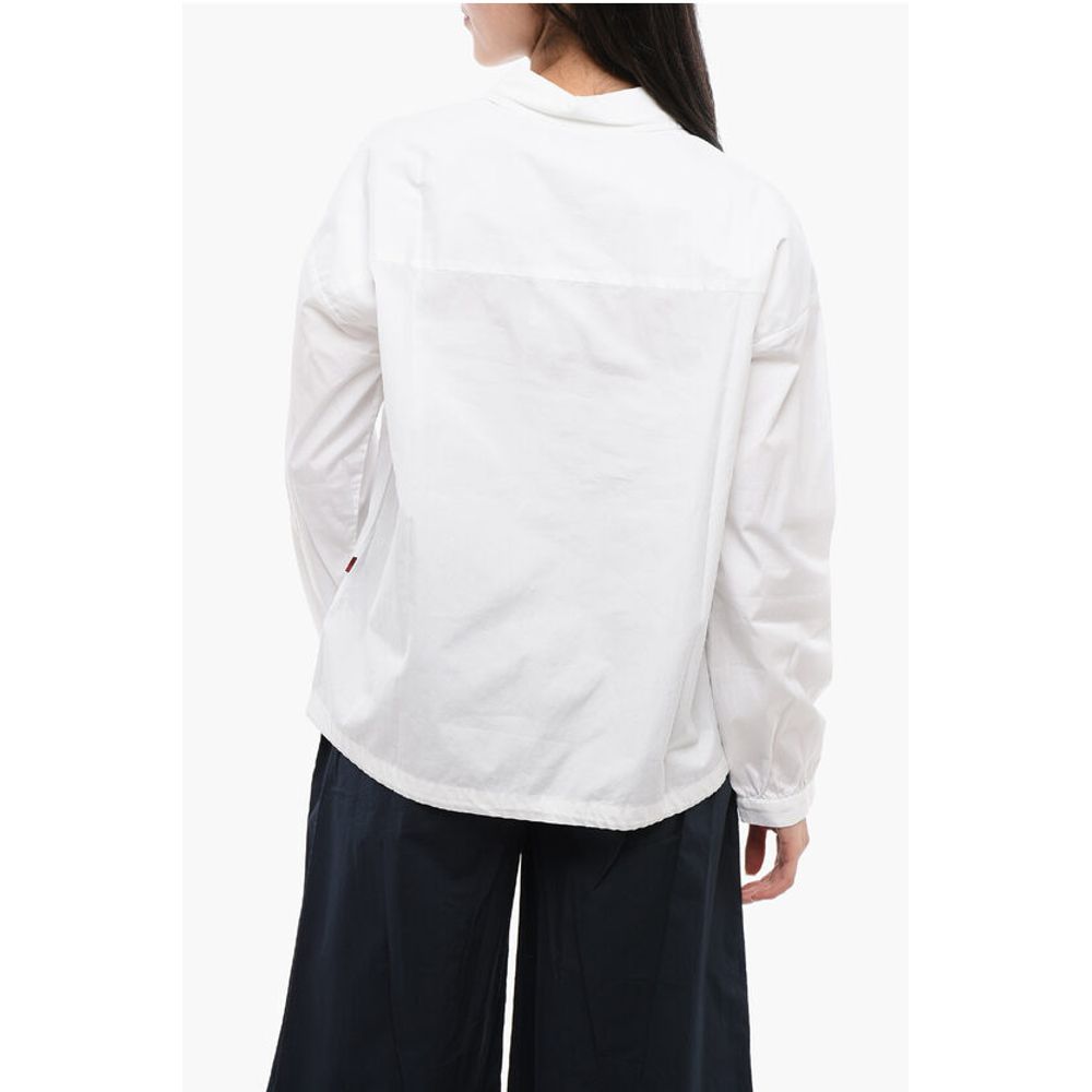 Woolrich Cotton YARN Shirt with Drawstringed Hem