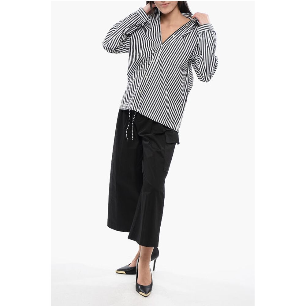 Woolrich Awning Striped YARN Shirt with Drawstringed Bottom