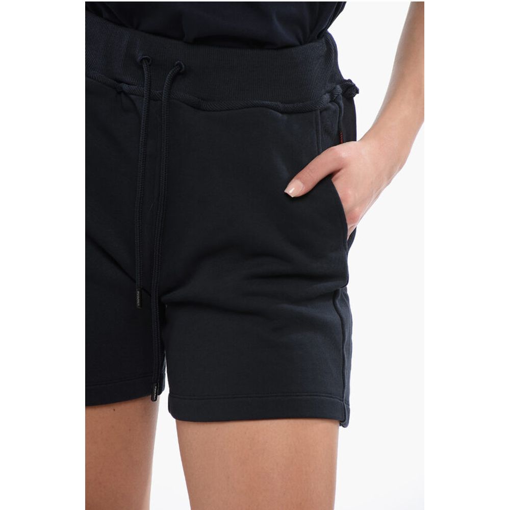 Woolrich Brushed Cotton Shorts with Embroidered Logo