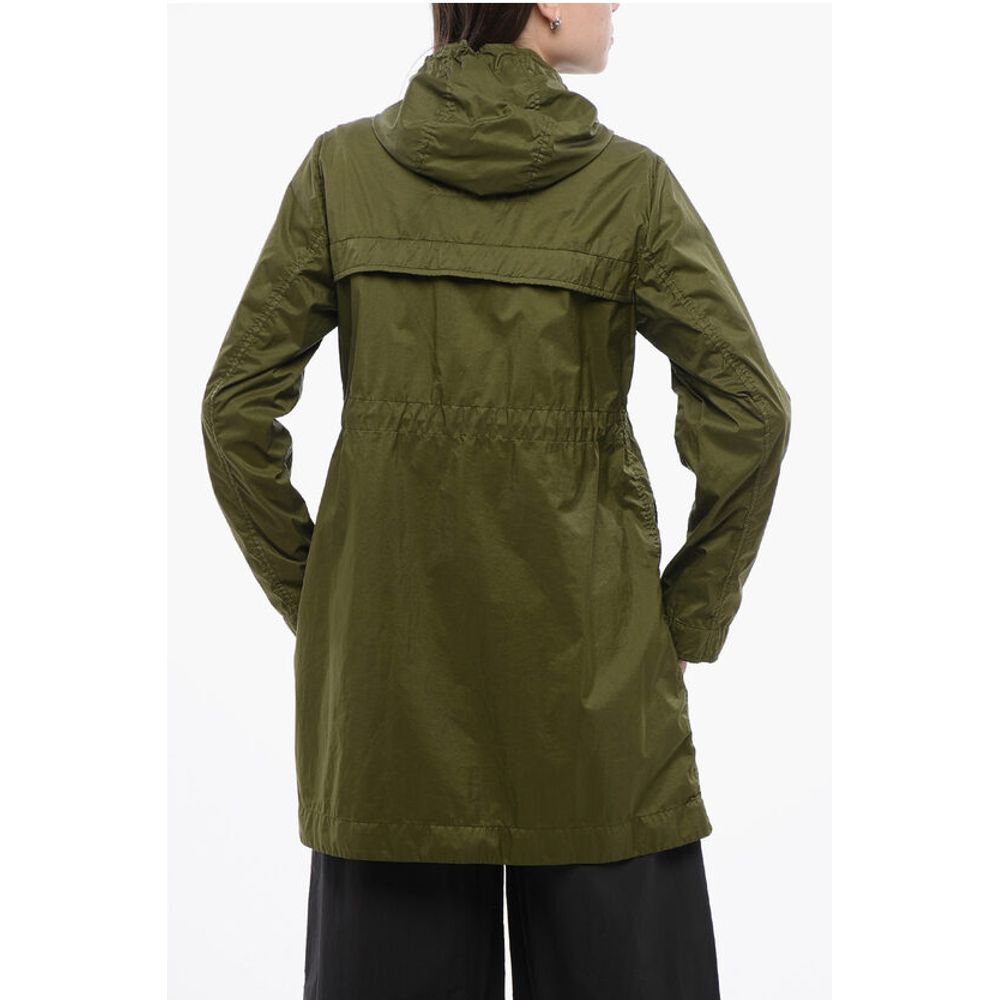 Woolrich Solid Color CHANNEL Windbreaker Jacket With Hood