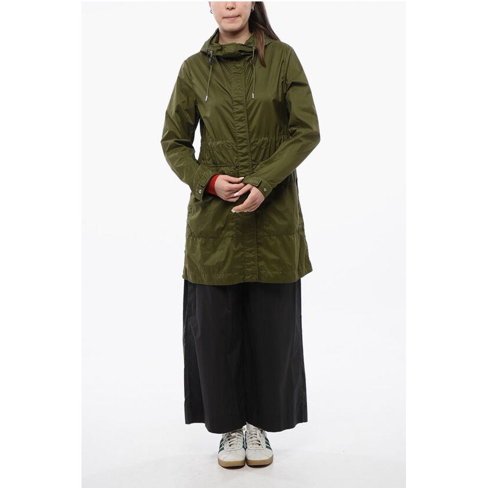 Woolrich Solid Color CHANNEL Windbreaker Jacket With Hood