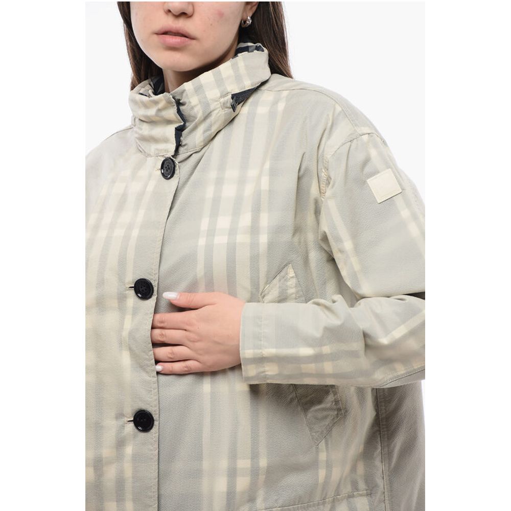 Woolrich Tartan PEONY Coat With Hidden Hood