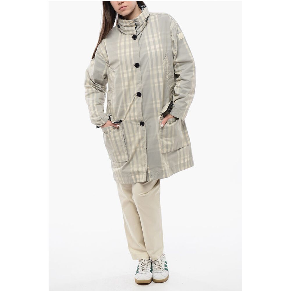 Woolrich Tartan PEONY Coat With Hidden Hood